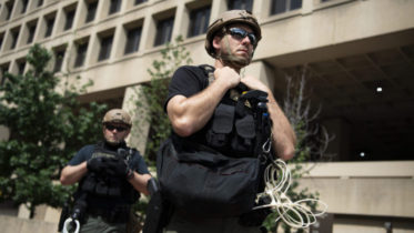 Security outside FBI Building