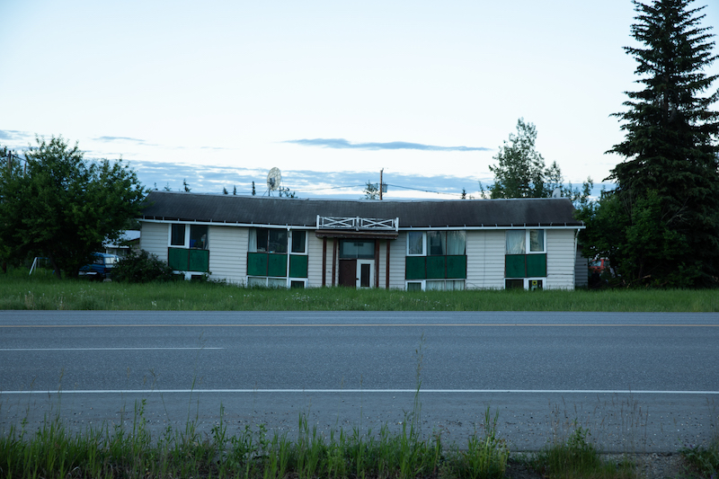The structure of an apartment building in Fairbanks