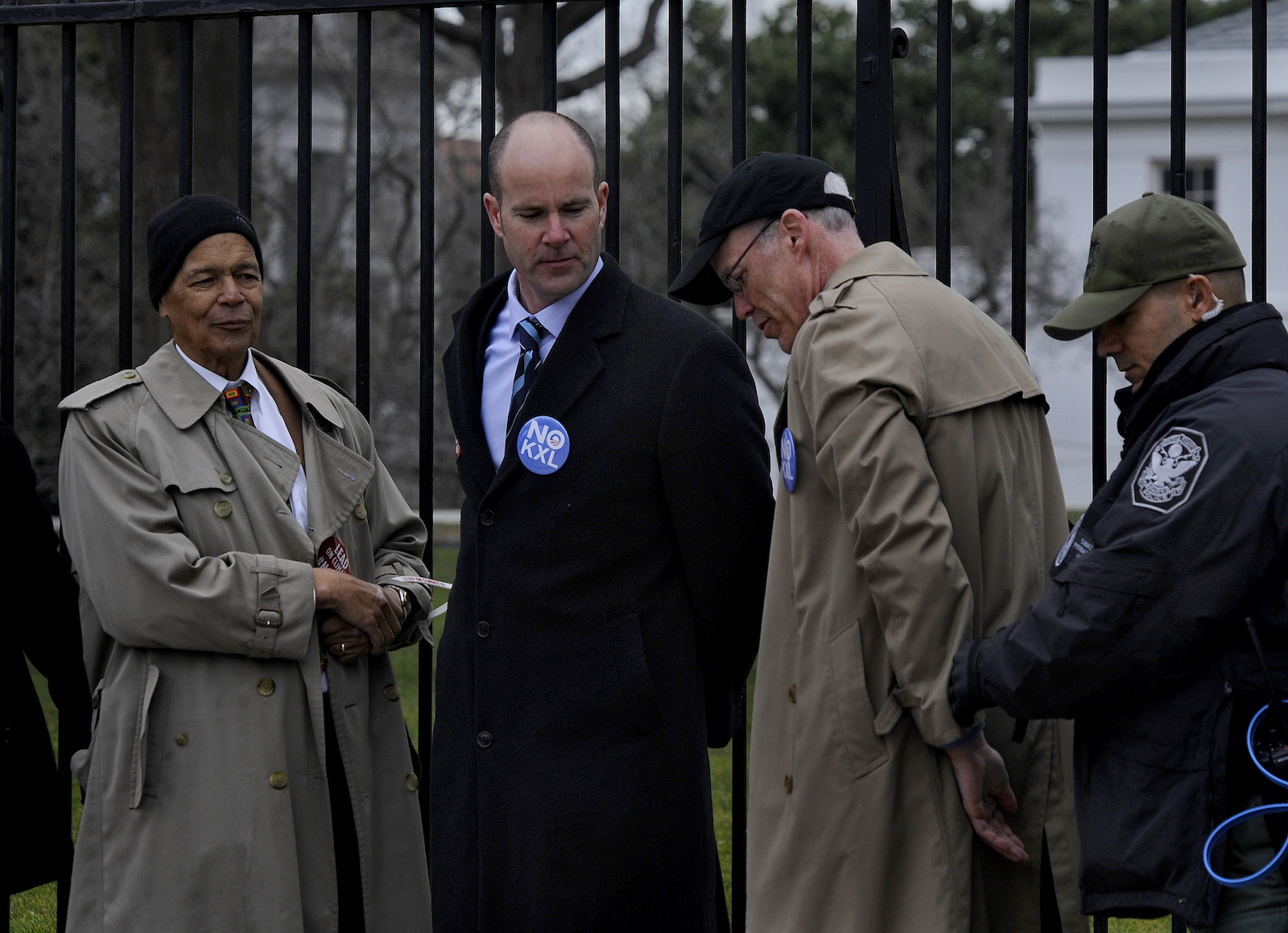 Activists being arrested in front of the White House